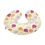 Onion garlic white red pattern U-Shaped Travel Neck Pillow