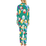 Billiard Ball Pattern Print Design 01 Women's Long Pajama Set