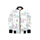 Cute elephant mouse pattern Kids' Boys' Girls' Bomber Jacket