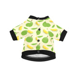 Durian pattern All Over Print Pet Dog Round Neck Fuzzy Shirt