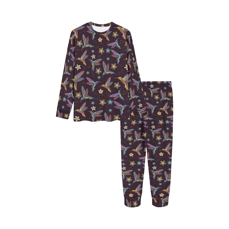 Hummingbird Pattern Print Design 04 Kids' Boys' Girls' All Over Print Pajama Set