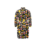Beer type pattern Men's Long Sleeve Belted Night Robe