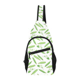 Green Peas Pattern Print Design 04 All Over Print Chest Bag