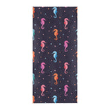 Watercolor colorful seahorse pattern Beach Towel