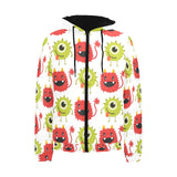 Alien Pattern Print Design 05 Men's Padded Hooded Jacket