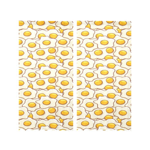 Fried Eggs Pattern Print Design 02 Gauze Curtain