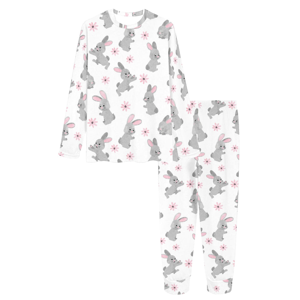 Watercolor cute rabbit pattern Women's All Over Print Pajama Set