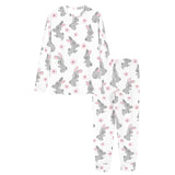 Watercolor cute rabbit pattern Women's All Over Print Pajama Set