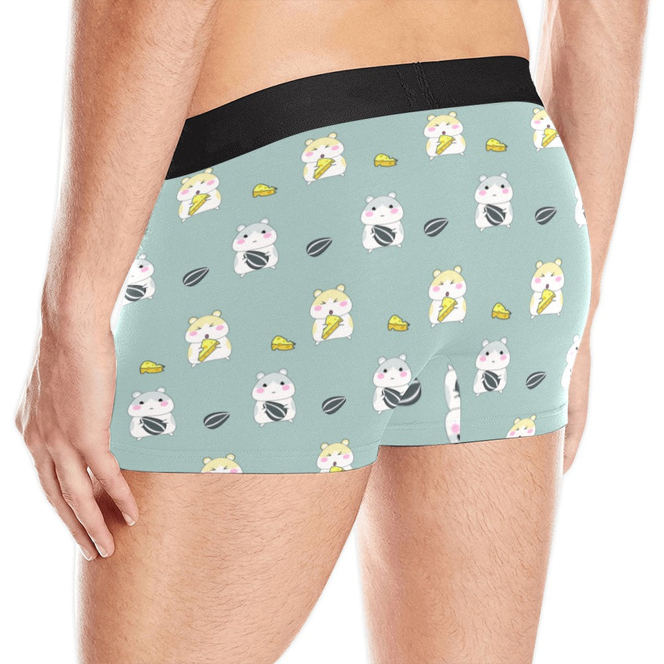 Cute hamster cheese pattern Men's All Over Print Boxer Briefs Men's Underwear