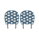 polar bear mother her child pattern Car Headrest Cover