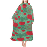 Tomato design pattern Blanket Robe with Sleeves