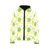 Durian pattern background Kids' Boys' Girls' Padded Hooded Jacket