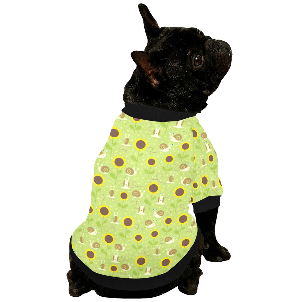 Snail Pattern Print Design 01 All Over Print Pet Dog Round Neck Fuzzy Shirt