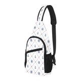 Anchor rudder nautical design pattern All Over Print Chest Bag