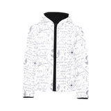 Math Pattern Print Design 03 Kids' Boys' Girls' Padded Hooded Jacket