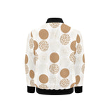 Gold Texture mushroom pattern Kids' Boys' Girls' Bomber Jacket