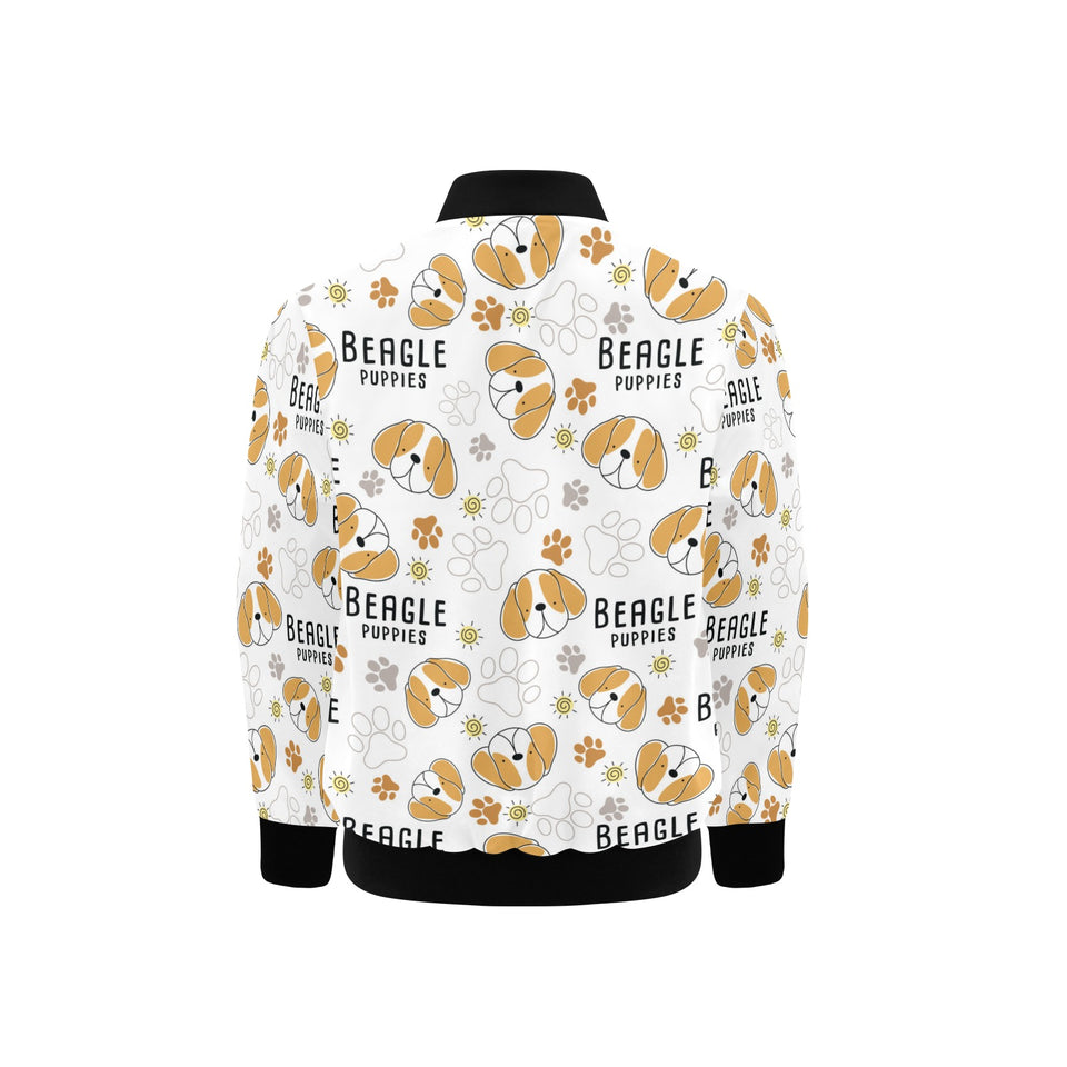 Cute beagle dog pattern background Kids' Boys' Girls' Bomber Jacket