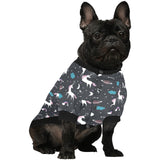 unicorn rainbows moon clound star pattern All Over Print Pet Dog Round Neck Fuzzy Shirt