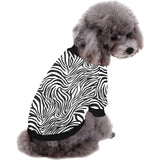 Zebra skin pattern All Over Print Pet Dog Round Neck Fuzzy Shirt