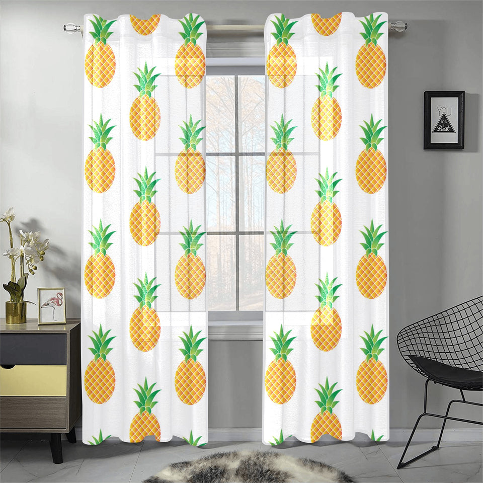 Pineapples pattern Gauze Curtain