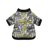 Hand drawn dragonfly pattern All Over Print Pet Dog Round Neck Fuzzy Shirt