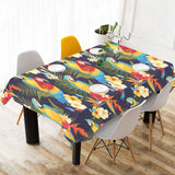Colorful parrot flower pattern Tablecloth