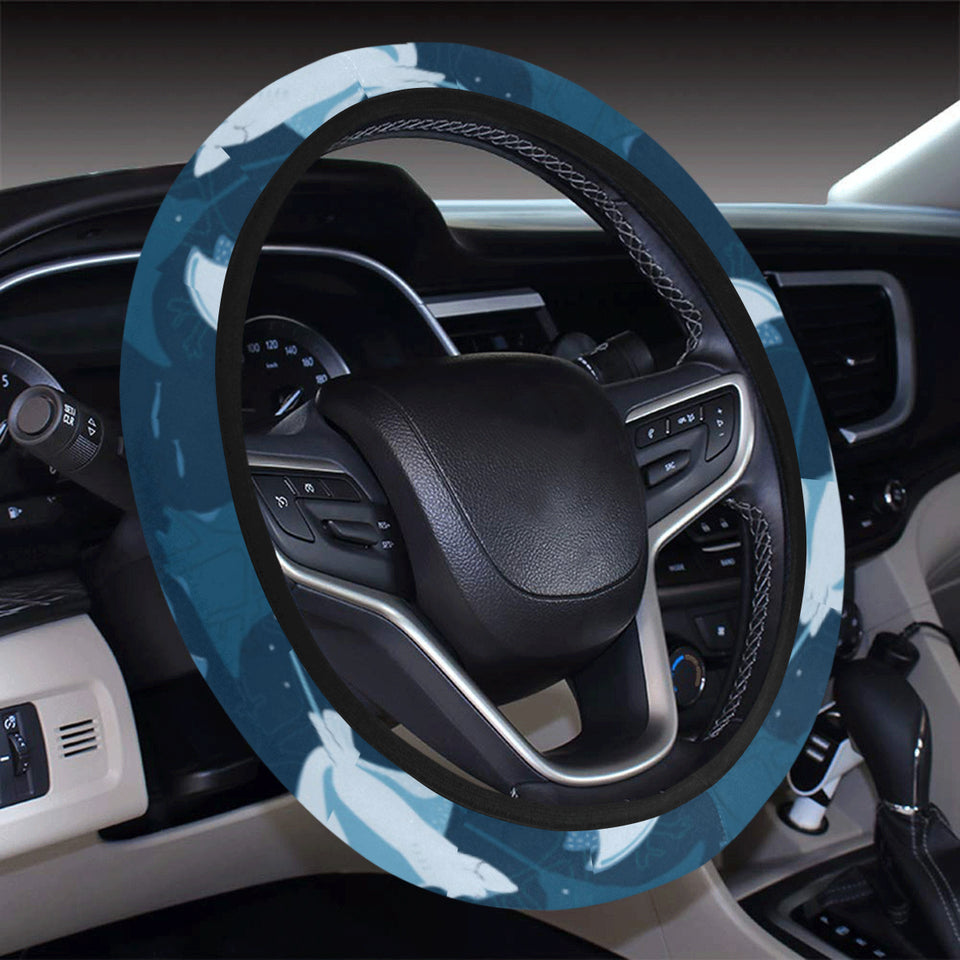Stingray Pattern Print Design 04 Car Steering Wheel Cover