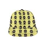 Cute ninja yellow background All Over Print Snapback Cap