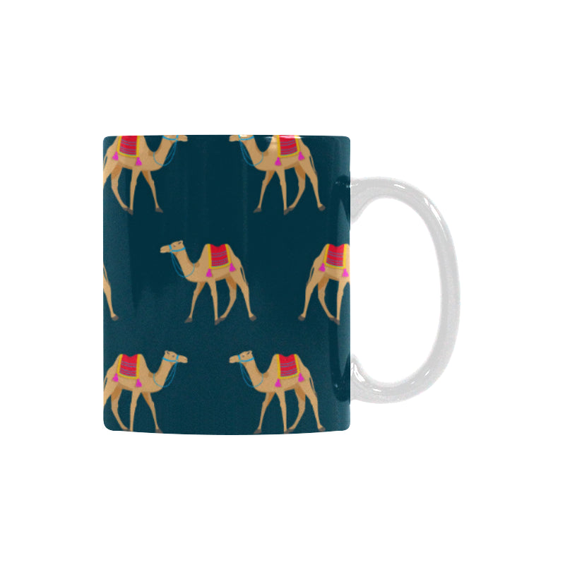 Camel pattern blue blackground Classical White Mug (Fulfilled In US)