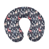 Deers Winter Christmas pattern U-Shaped Travel Neck Pillow