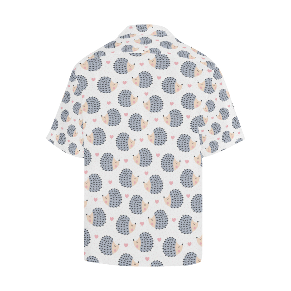 Hedgehog Pattern Print Design 04 Men's All Over Print Hawaiian Shirt (Model T58)