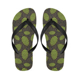 Hop pattern black background Unisex Flip Flops