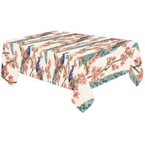 Peacock tropical flower pattern Tablecloth
