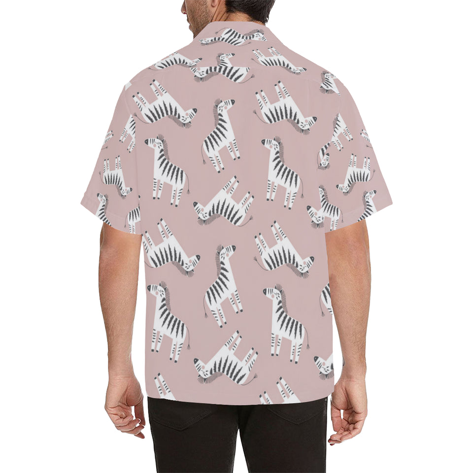 Cute zebra pattern Men's All Over Print Hawaiian Shirt