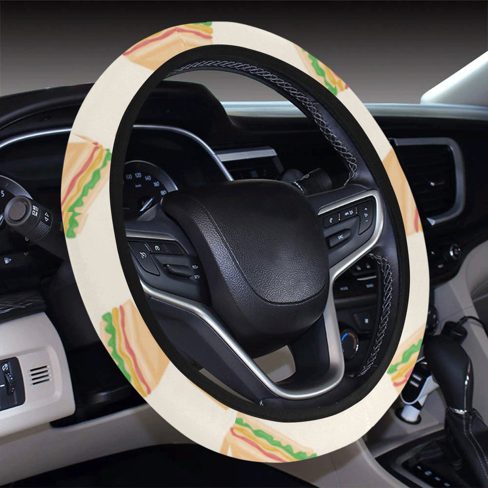 Sandwich Pattern Print Design 01 Car Steering Wheel Cover