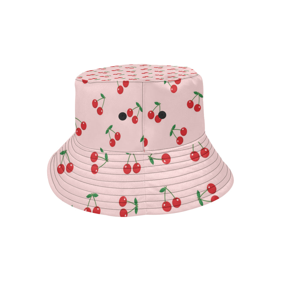 cherry pattern pink background Unisex Bucket Hat