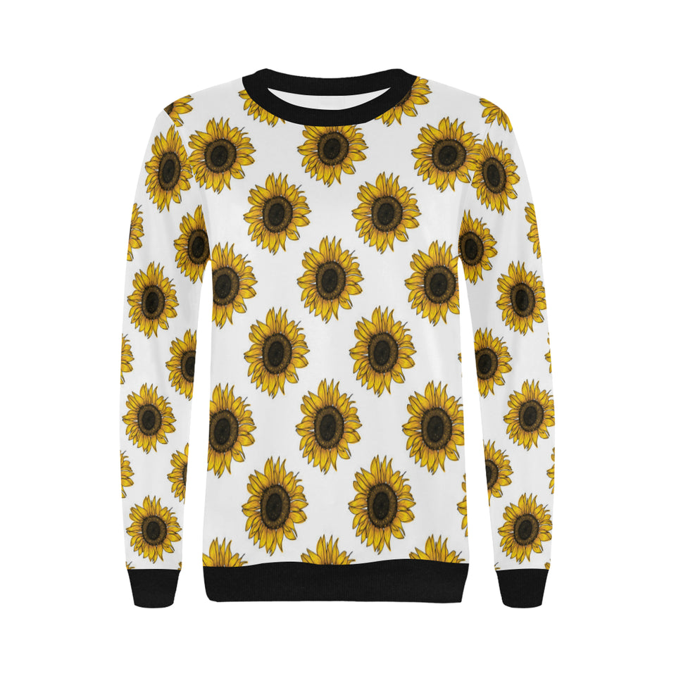 sunflowers design pattern Women's Crew Neck Sweatshirt