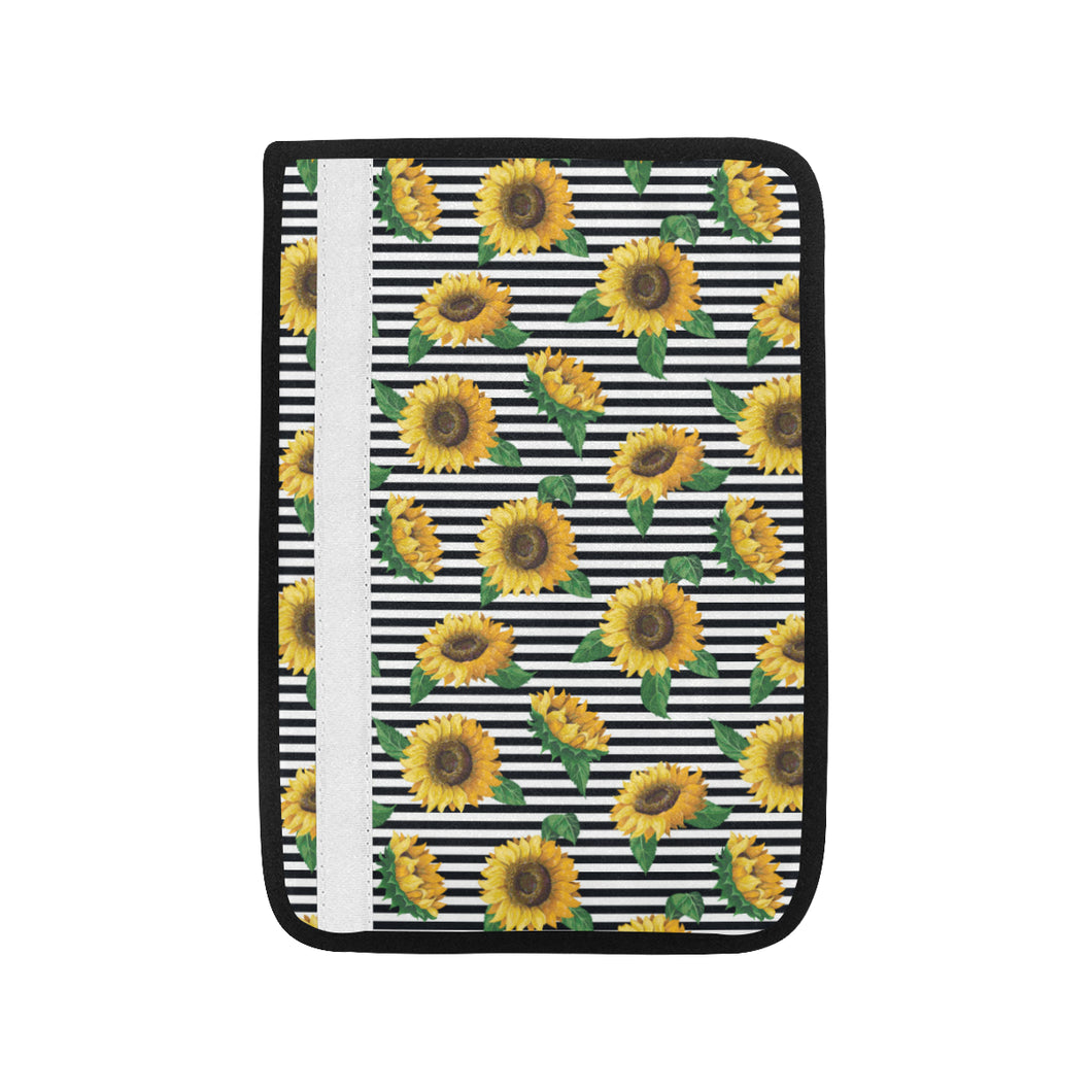 sunflowers ribbon background Car Seat Belt Cover