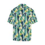 Toucan tropical leaves design pattern Men's All Over Print Hawaiian Shirt