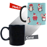 Cute penguin christmas  design pattern Morphing Mug Heat Changing Mug