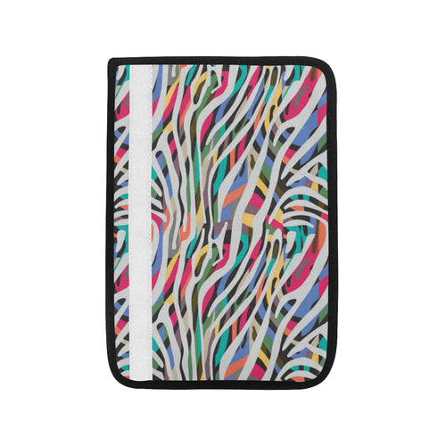 Colorful zebra skin pattern Car Seat Belt Cover