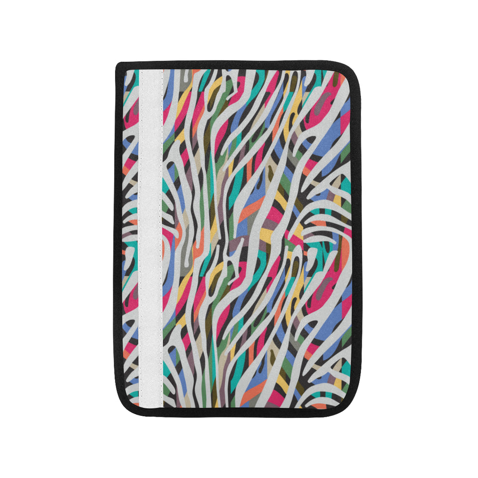 Colorful zebra skin pattern Car Seat Belt Cover