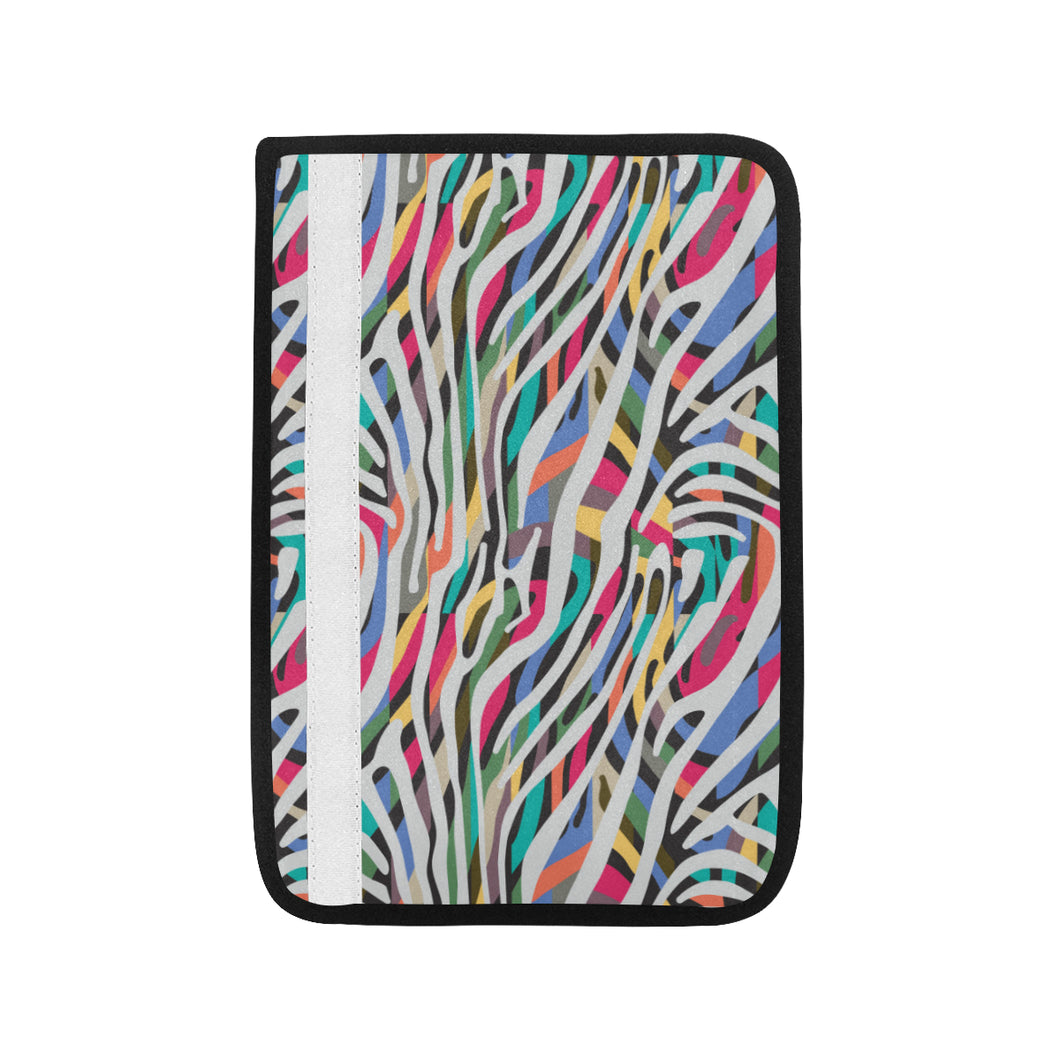 Colorful zebra skin pattern Car Seat Belt Cover