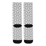arabic gray pattern Crew Socks