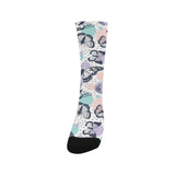 Butterfly pattern Crew Socks