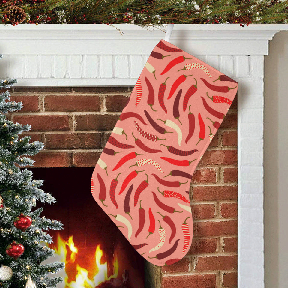 Beautiful Chili peppers pattern Christmas Stocking