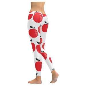 red apples white background Women's Legging Fulfilled In US