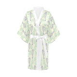 Seahorse shell pattern Women's Short Kimono Robe