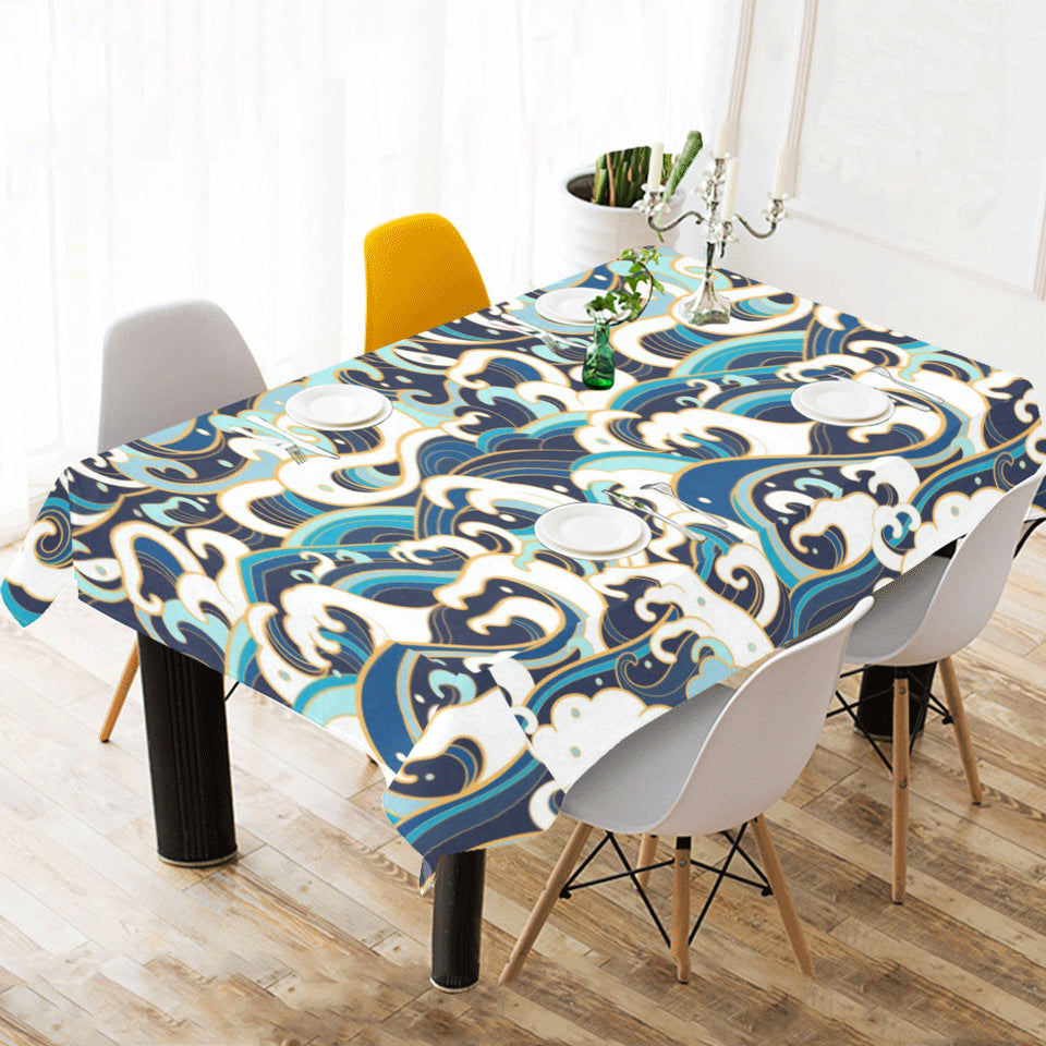 Japanese wave pattern Tablecloth