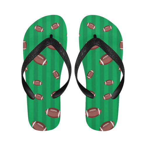 American football ball field background Unisex Flip Flops